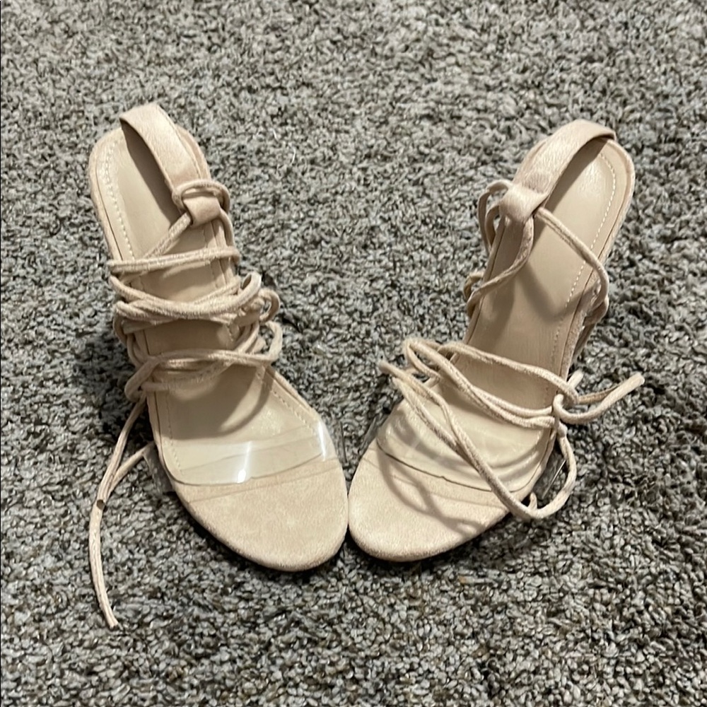 Elegant Beige Strappy Women's Sandals